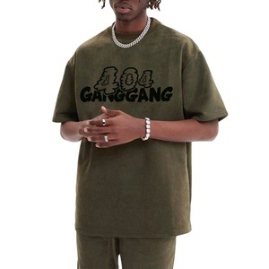 2025 nouveau Design hommes poids lourd sur la taille T-shirt coton recadrée t-shirts Logo personnalisé Boxy Fit blanc Streetwear hommes T-shirt - Product Image 1