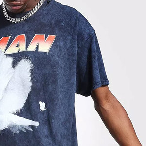Camiseta Gráfica Oversize de Algodón 100% con Lavado Ácido DTG, Peso Pesado 220 GSM, Estilo Vintage Lavado, Streetwear Hip Hop, Precio de Fábrica - Product Image 5
