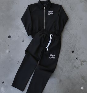 Ensemble de survêtement court réfléchissant pour hommes Rexfit Sports, coupe-vent de course, vente en gros - Product Image 3