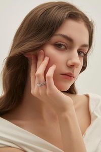 Bague en argent sterling 925 tressée avec nœud celtique, faite à la main, minimaliste, empilable, alliance de mariage, bijoux en gros - Product Image 2