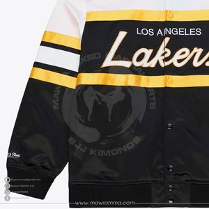 Veste bomber en satin patchwork sur mesure OEM, broderie de logo 3D de haute qualité, veste varsity unisexe, fabricant de vêtements en gros - Product Image 3