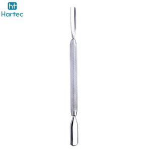 Pousse-cuticules en acier inoxydable de bonne qualité, fabriqué à la main avec une poignée texturée antidérapante, outil de manucure pour le nail art - Product Image 2