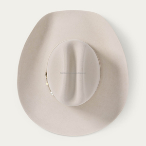 Chapeaux de cowboy occidentaux de mode | Chapeau en cuir de rodéo de logo personnalisé | Chapeaux faits à la main de qualité supérieure fournisseur OEM - Product Image 5