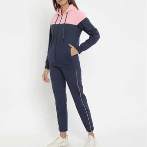 Ensemble de survêtement à capuche court pour femme, manches longues, couleur unie, cordon de serrage, tenue décontractée, hiver, 100% coton, polaire respirant - Product Image 2
