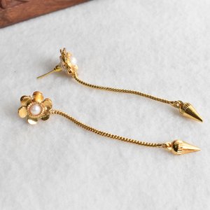 Boucles d'oreilles créoles dorées mates, ornées de pierres, style traditionnel, dernières tendances, magnifiques, pour filles et femmes. - Product Image 2