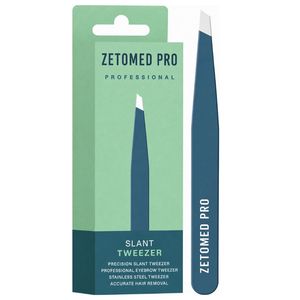 Pinzas Profesionales para Cejas con Punta Inclinada de Precisión para Hombres y Mujeres, Acero Inoxidable, Ideales para Depilar Vello Facial y de Barbilla - Product Image 1