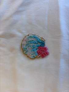 Débardeur en dentelle brodée de perles, point de croix et broderie - Product Image 3