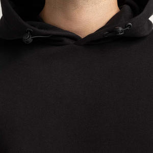 Sudadera con Capucha Negra 100% Algodón para Hombre, Corte Holgado, Sudadera Gruesa para Invierno 2025 - Product Image 2