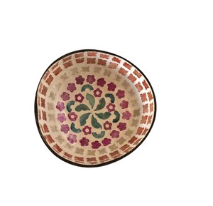 Stunning honeycomb <b>mosaic</b> pattern on this Mother of pearl coconut bowl a unique handcrafted piece for your refined home decor - Product Image 2