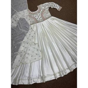 Vestido Anarkali de Diseñador y Dupatta para Bodas y Fiestas - Product Image 4