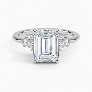 Bague BOJ 0153 en argent 925 avec sertissage à griffes miroir, diamant solitaire taille émeraude 2 carats, couleur D, VVS1, Moissanite GRA, prix bas, en promotion - Product Image 1