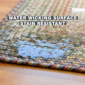 Rectangle Braided Jute Area <b>Rug</b> Geometric Pattern Bohemian Style Non-Slip Rubber Backing Living Room Home Use - Product Image 4