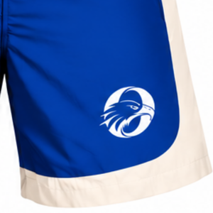 Mens Royal Blue Colorblock Nylon <b>Hoodie</b> Shorts Set Lightweight Quarter Zip Athletic Fitness Training <b>Running</b> Casual Outfit - Product Image 6