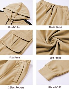 Survêtements pour hommes personnalisés, très demandés, décontractés, à capuche, en molleton 100% coton, pour l'extérieur - Product Image 3