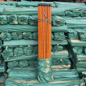 Venta directa al por mayor marrón recubierto de PVC palo de escoba de madera cerdas duras cerdas marcadas PP Broomhead fácil limpieza portátil - Product Image 2