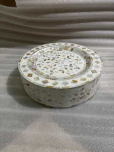 Precios de fábrica, el último soporte de chocolate hecho a mano con incrustaciones de nácar al por mayor, soporte de chocolate de concha de Capiz para frutas secas - Product Image 6