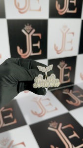 Collier pendentif personnalisé avec nom en écriture cursive, tendance, serti de moissanite LULU, en argent sterling 925, bijoux pour rappeurs - Product Image 2