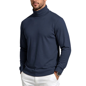 Premium Men Cotton <b>Wool</b> Turtleneck <b>Base</b> <b>Layer</b> Soft Warm Solid Long Sleeve Pullover Slim Fit Business Casual Autumn Winter Top - Product Image 6