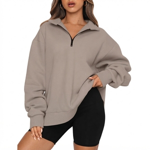Sudadera de Mujer Personalizada con Logotipo Bordado, de Gran Tamaño, Gruesa, Cómoda y de Venta Caliente, Unisex, de Algodón con Cuello Redondo en Relieve - Product Image 6