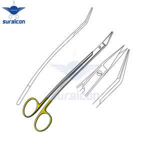 Ciseaux chirurgicaux Dean Gum Scissors 17 cm / 6-3/4 pouces, tranchants, à bord de coupe en forme de S, avec inserts en carbure de tungstène TC GOLD - Product Image 6