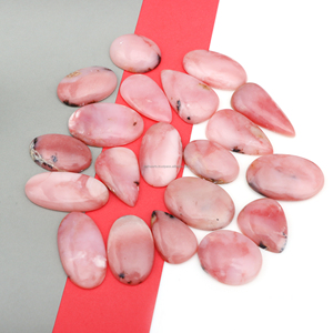 Venta al por mayor de gemas sueltas de ópalo rosa natural en forma de cabujón para la fabricación de joyas, manualidades, cristales curativos y accesorios de arte. - Product Image 1