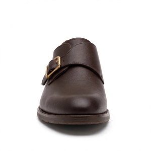 Chaussures en cuir véritable de qualité supérieure pour hommes, couleur unie, respirantes, dessus en cuir véritable, semelle en caoutchouc. - Product Image 2