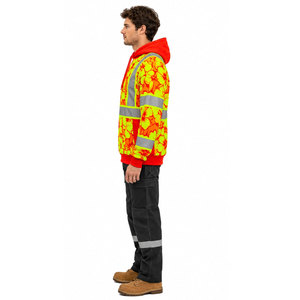 Sweat-shirt de sécurité haute visibilité à LED ignifuge de classe 2 ANSI, séchage rapide, uniforme et veste de chantier réfléchissants - Product Image 4
