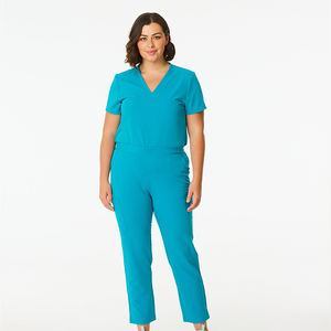 Nouvelle Arrivée Offre Spéciale : Tenue d'Infirmier Homme Personnalisée en Tissu Peigné, Manches Courtes, Extensible, Poids Lourd, avec Multiples Poches Zippées - Product Image 1