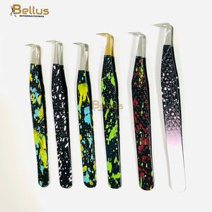 แหนบต่อขนตา Bellus International Wholesale แบบ 90 องศา ปลายเรียบ จับถนัดมือ สีเคลือบ สแตนเลสสตีล - Product Image 1