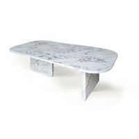 Table basse en marbre blanc très vendue, table centrale carrée de luxe pour salon moderne, design de mobilier.