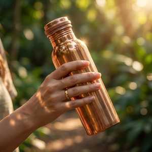 Handmade <b>Copper</b> Water <b>Bottle</b> | Pure <b>Copper</b> <b>Drink</b> <b>Bottle</b> | Ayurvedic <b>Copper</b> Flask | Leakproof Reusable <b>Bottle</b> | Kitchen & Wellnes - Product Image 6