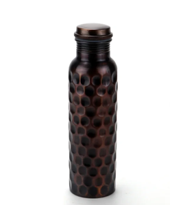 Antique Copper <b>Bottle</b> <b>Bee</b> Embossed Texture Vintage Style <b>Water</b> <b>Bottle</b> For Travel Sports Back To School Office Drinking Use - Product Image 2