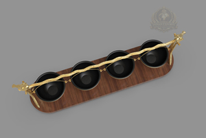 ขาตั้งชามเสิร์ฟอะลูมิเนียมสีทองหรูหรา ล้างทำความสะอาดได้ ดีไซน์ทันสมัย ตกแต่งกลางโต๊ะแบบแขวน เป็นมิตรกับสิ่งแวดล้อม สินค้านำเข้าจากอินเดีย สำหรับตกแต่งบ้าน - Product Image 6