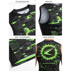 Camiseta de Compresión sin Mangas Personalizada con Etiqueta Privada, 240 GSM, Poliéster y Spandex, para BJJ, MMA, No Gi, para Hombre, Trajes Deportivos - Product Image 4