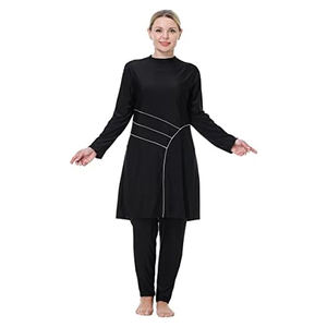Vêtements de bain longs et couvrants pour femmes avec tunique de bain modeste, leggings aquatiques extensibles et turban léger pour le voyage - Product Image 4