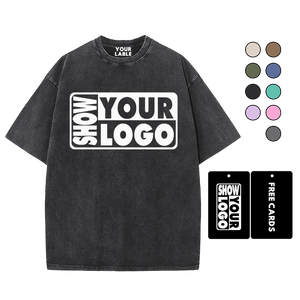 T-shirts délavés 230 g/m² pour hommes et femmes, personnalisables avec votre logo ou impression, étiquettes OEM gratuites avec votre logo, nouvelle collection - Product Image 6