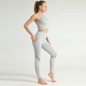 Ensembles de yoga personnalisés pour femmes en gros – Tenues de sport respirantes 2 pièces en Spandex/Nylon à taille haute – Ensembles de yoga de haute qualité - Product Image 2