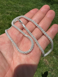 Collier chaîne serpent en argent sterling 925 massif plaqué, unisexe, classique, en acier inoxydable, pour usage quotidien, cadeau, bijoux - Product Image 3