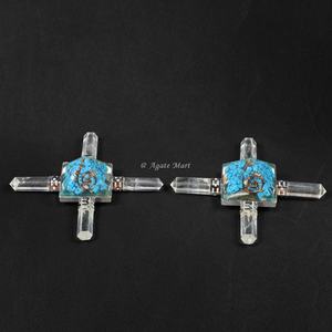 Herramienta de energía de cristal curativo para protección Emf Cristales generadores de artesanías de piedra semipreciosa - Product Image 3