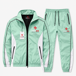 Conjunto Deportivo de 2 Piezas con Capucha, Chaqueta Cortavientos de Invierno OEM/ODM, 100% Algodón, Logotipo Personalizado, Ligero, Estilo Urbano - Product Image 2