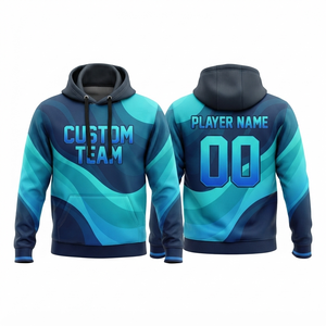 High Quality Sublimation Heavyweight Zipped up 100% Polyester Custom Athletic Hoodie with Kangaroo Pocket OEM Factory Supply - Product Image 1