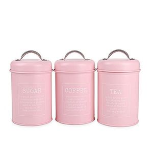 White vintage Food <b>Storage</b> <b>Containers</b> With Lid And Handle Minimalist Design For <b>Kitchen</b> Use Cylinder Shape Freshness Preservatio - Product Image 2