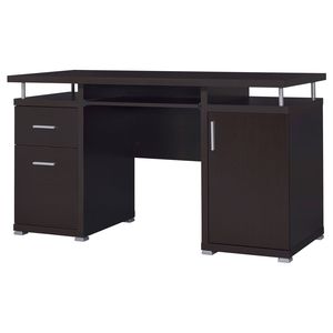 Scrivania per Computer Rochelle Cappuccino con 2 Cassetti per Uso Ufficio - Product Image 3