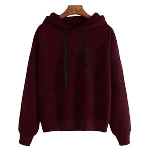 Women's Custom Embroidery Printed Logo Design Oversized Pullover Fleece Hoodie Quick Dry Winter Pullover Sweatshirt - Product Image 2
