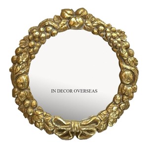 High Grade Gold Plated Premium Quality Metal Made Attractive Look <b>Designer</b> <b>Wall</b> Hanging Round Shape Photo <b>Frame</b> Home Decor - Product Image 1