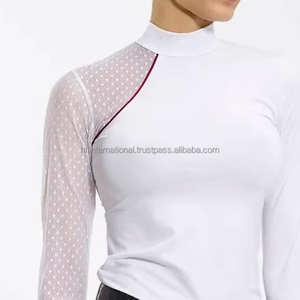 Chemise d'équitation à manches longues pour femmes, design OEM, vêtements de sport équestres - Product Image 3