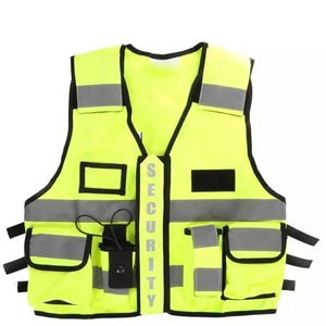 Hi Vis Reflective <b>Safety</b> Vest Guard Use Workplace Community <b>Safety</b> Vest Multi Pocket Polyester Customized Security Guard Uniform - Product Image 1
