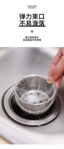 Kitchen Sink Strainer Stainless Steel Nylon Drain Filter For Food Waste Prevention Dishwashing Sink - Product Image 6