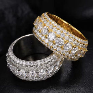 Lab Grown Diamond Moissanite Rose Gold Plated Cross <b>Ring</b> Elegant Engagement Anniversary Wedding Jewelry for Women - Product Image 2
