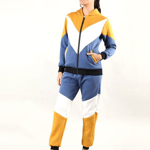 Low Moq Custom Design Women <b>Tracksuits</b> Outdoor Use Women Clothing Solid Color <b>Plain</b> <b>Tracksuit</b> - Product Image 1